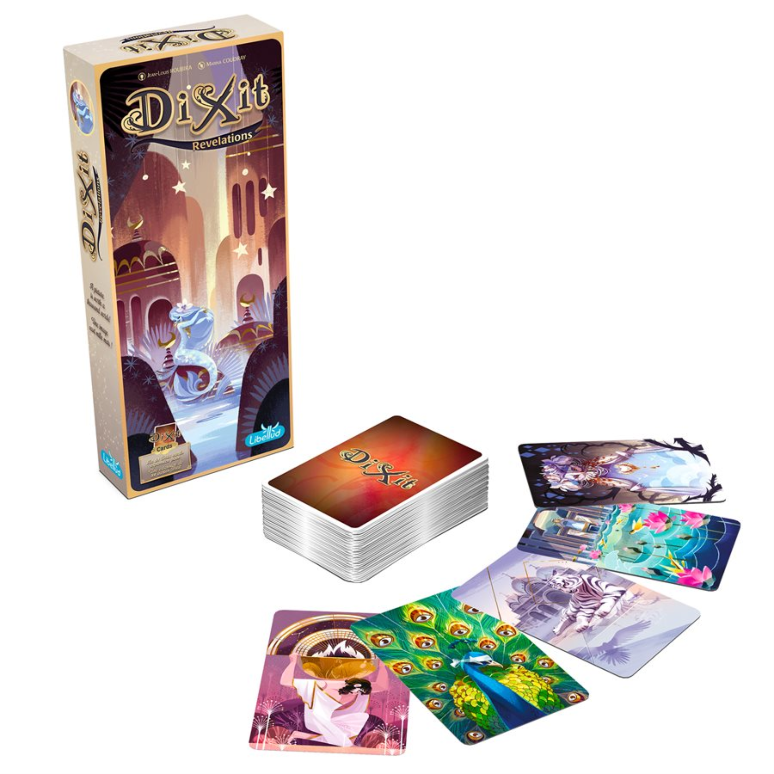 Dixit Revelations Expansion box plus spread of cards